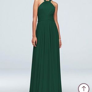 David’s bridal size 12 green halter dress